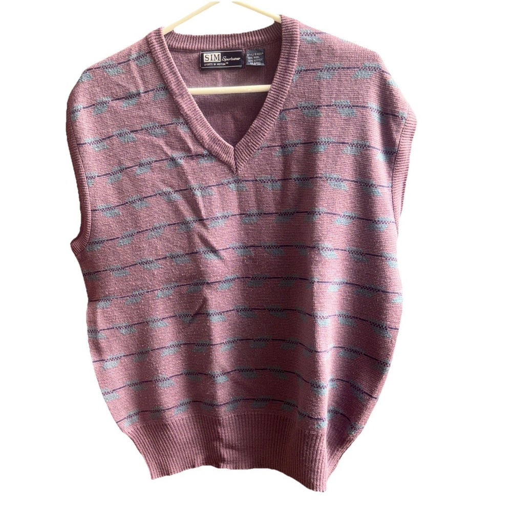 SIM Sportswear Men's‎ Sleeveless Sweater Vest Size XL Arrows